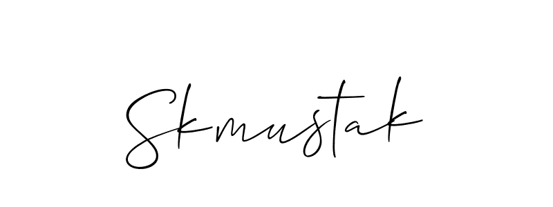 Skmustak stylish signature style. Best Handwritten Sign (Allison_Script) for my name. Handwritten Signature Collection Ideas for my name Skmustak. Skmustak signature style 2 images and pictures png