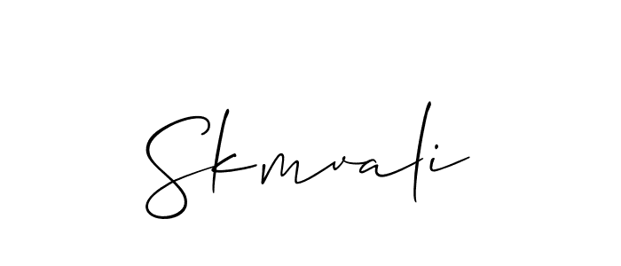 How to make Skmvali signature? Allison_Script is a professional autograph style. Create handwritten signature for Skmvali name. Skmvali signature style 2 images and pictures png