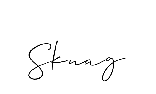 Best and Professional Signature Style for Sknag. Allison_Script Best Signature Style Collection. Sknag signature style 2 images and pictures png