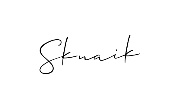 Sknaik stylish signature style. Best Handwritten Sign (Allison_Script) for my name. Handwritten Signature Collection Ideas for my name Sknaik. Sknaik signature style 2 images and pictures png