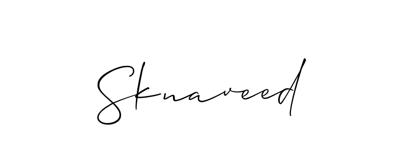 How to make Sknaveed name signature. Use Allison_Script style for creating short signs online. This is the latest handwritten sign. Sknaveed signature style 2 images and pictures png