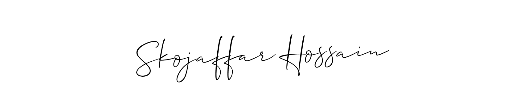if you are searching for the best signature style for your name Skojaffar Hossain. so please give up your signature search. here we have designed multiple signature styles  using Allison_Script. Skojaffar Hossain signature style 2 images and pictures png