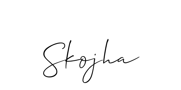 Best and Professional Signature Style for Skojha. Allison_Script Best Signature Style Collection. Skojha signature style 2 images and pictures png