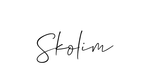 Make a beautiful signature design for name Skolim. Use this online signature maker to create a handwritten signature for free. Skolim signature style 2 images and pictures png