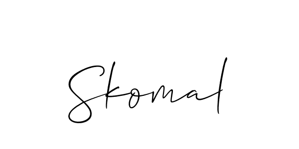 Design your own signature with our free online signature maker. With this signature software, you can create a handwritten (Allison_Script) signature for name Skomal. Skomal signature style 2 images and pictures png