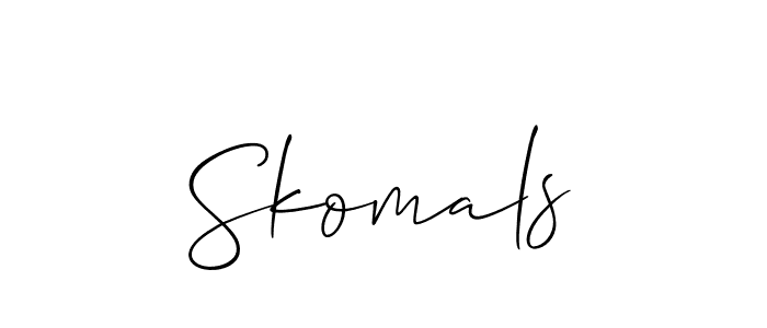 Allison_Script is a professional signature style that is perfect for those who want to add a touch of class to their signature. It is also a great choice for those who want to make their signature more unique. Get Skomals name to fancy signature for free. Skomals signature style 2 images and pictures png