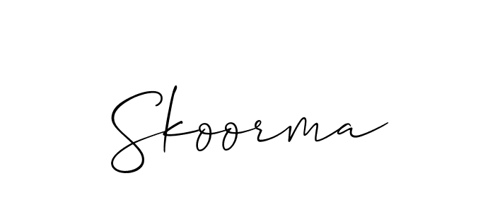 Also You can easily find your signature by using the search form. We will create Skoorma name handwritten signature images for you free of cost using Allison_Script sign style. Skoorma signature style 2 images and pictures png
