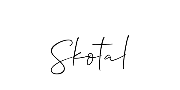 The best way (Allison_Script) to make a short signature is to pick only two or three words in your name. The name Skotal include a total of six letters. For converting this name. Skotal signature style 2 images and pictures png