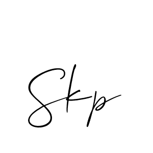 Create a beautiful signature design for name Skp. With this signature (Allison_Script) fonts, you can make a handwritten signature for free. Skp signature style 2 images and pictures png