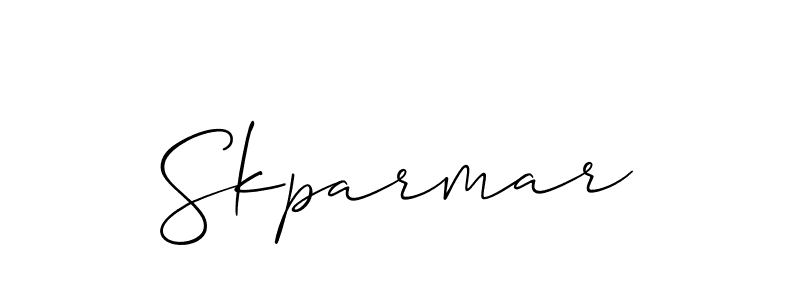 It looks lik you need a new signature style for name Skparmar. Design unique handwritten (Allison_Script) signature with our free signature maker in just a few clicks. Skparmar signature style 2 images and pictures png