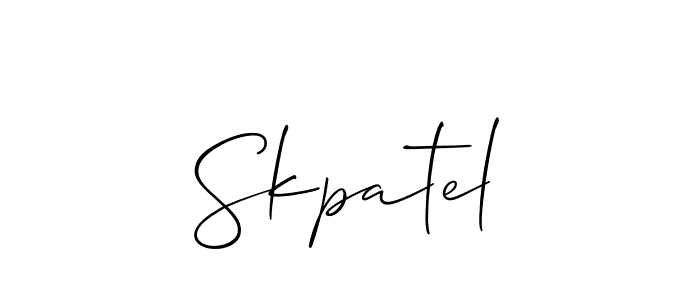 How to make Skpatel name signature. Use Allison_Script style for creating short signs online. This is the latest handwritten sign. Skpatel signature style 2 images and pictures png