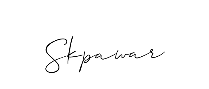Also You can easily find your signature by using the search form. We will create Skpawar name handwritten signature images for you free of cost using Allison_Script sign style. Skpawar signature style 2 images and pictures png