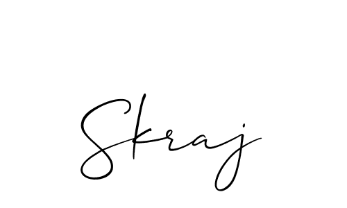 Also You can easily find your signature by using the search form. We will create Skraj name handwritten signature images for you free of cost using Allison_Script sign style. Skraj signature style 2 images and pictures png