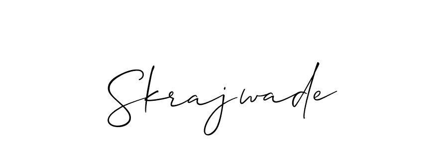 You should practise on your own different ways (Allison_Script) to write your name (Skrajwade) in signature. don't let someone else do it for you. Skrajwade signature style 2 images and pictures png