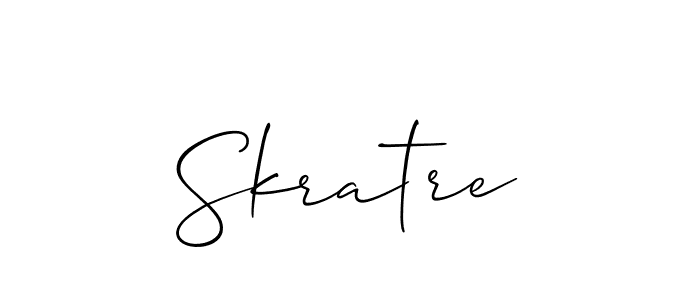 Skratre stylish signature style. Best Handwritten Sign (Allison_Script) for my name. Handwritten Signature Collection Ideas for my name Skratre. Skratre signature style 2 images and pictures png