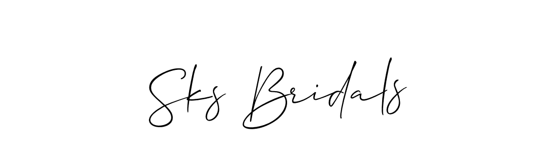 Sks Bridals stylish signature style. Best Handwritten Sign (Allison_Script) for my name. Handwritten Signature Collection Ideas for my name Sks Bridals. Sks Bridals signature style 2 images and pictures png