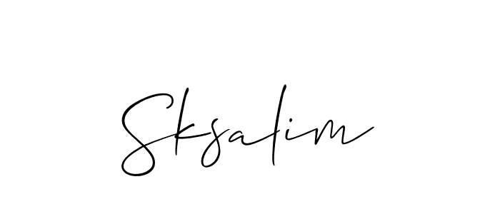 Make a beautiful signature design for name Sksalim. With this signature (Allison_Script) style, you can create a handwritten signature for free. Sksalim signature style 2 images and pictures png