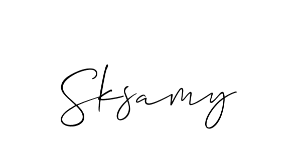 Create a beautiful signature design for name Sksamy. With this signature (Allison_Script) fonts, you can make a handwritten signature for free. Sksamy signature style 2 images and pictures png