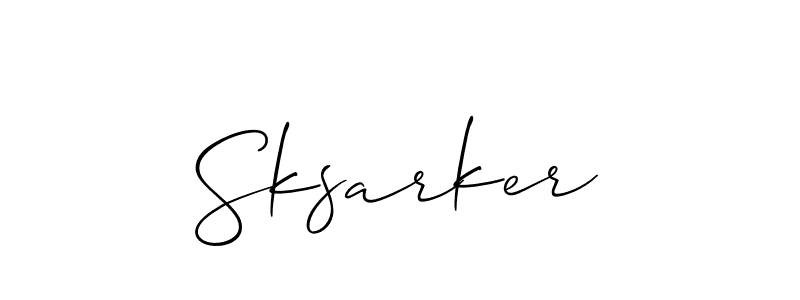 if you are searching for the best signature style for your name Sksarker. so please give up your signature search. here we have designed multiple signature styles  using Allison_Script. Sksarker signature style 2 images and pictures png
