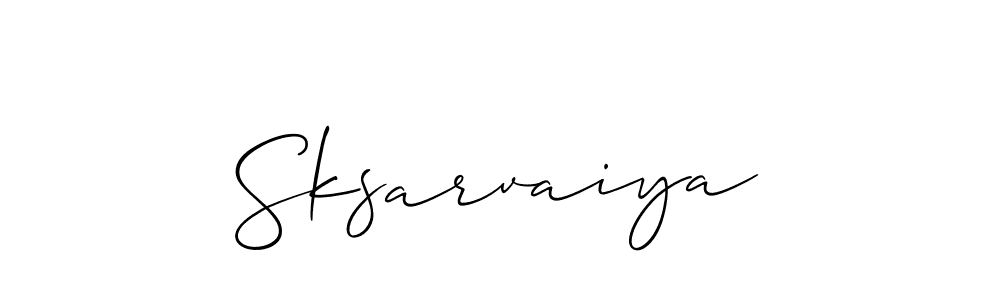 You should practise on your own different ways (Allison_Script) to write your name (Sksarvaiya) in signature. don't let someone else do it for you. Sksarvaiya signature style 2 images and pictures png