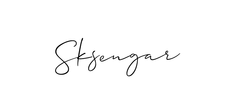 Design your own signature with our free online signature maker. With this signature software, you can create a handwritten (Allison_Script) signature for name Sksengar. Sksengar signature style 2 images and pictures png