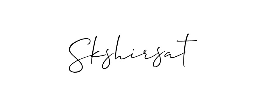 Make a beautiful signature design for name Skshirsat. With this signature (Allison_Script) style, you can create a handwritten signature for free. Skshirsat signature style 2 images and pictures png