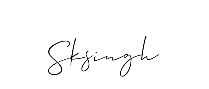 The best way (Allison_Script) to make a short signature is to pick only two or three words in your name. The name Sksingh include a total of six letters. For converting this name. Sksingh signature style 2 images and pictures png