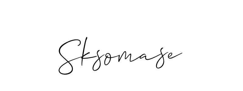 Make a beautiful signature design for name Sksomase. With this signature (Allison_Script) style, you can create a handwritten signature for free. Sksomase signature style 2 images and pictures png