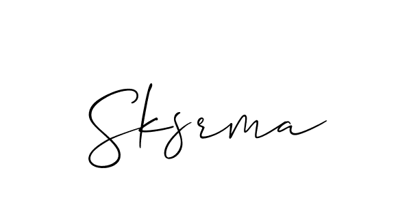 How to Draw Sksrma signature style? Allison_Script is a latest design signature styles for name Sksrma. Sksrma signature style 2 images and pictures png
