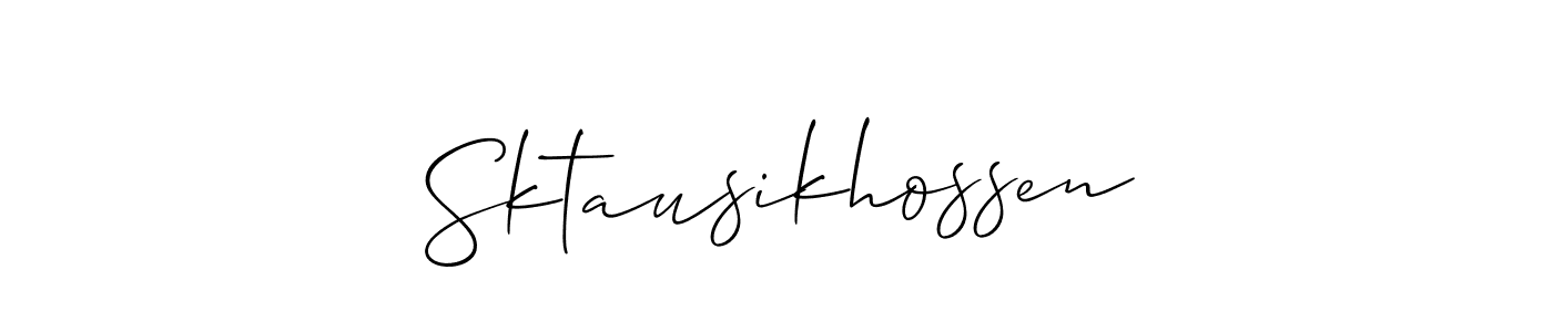 You can use this online signature creator to create a handwritten signature for the name Sktausikhossen. This is the best online autograph maker. Sktausikhossen signature style 2 images and pictures png