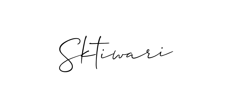 Use a signature maker to create a handwritten signature online. With this signature software, you can design (Allison_Script) your own signature for name Sktiwari. Sktiwari signature style 2 images and pictures png