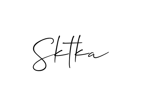 Make a short Sktka signature style. Manage your documents anywhere anytime using Allison_Script. Create and add eSignatures, submit forms, share and send files easily. Sktka signature style 2 images and pictures png