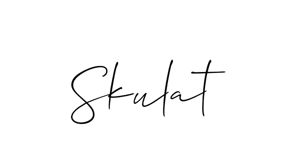 Check out images of Autograph of Skulat name. Actor Skulat Signature Style. Allison_Script is a professional sign style online. Skulat signature style 2 images and pictures png