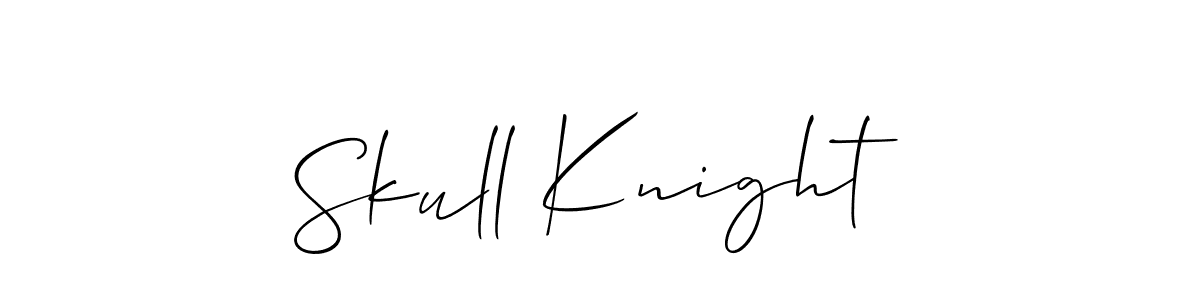 Create a beautiful signature design for name Skull Knight. With this signature (Allison_Script) fonts, you can make a handwritten signature for free. Skull Knight signature style 2 images and pictures png