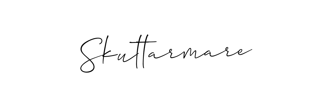 The best way (Allison_Script) to make a short signature is to pick only two or three words in your name. The name Skuttarmare include a total of six letters. For converting this name. Skuttarmare signature style 2 images and pictures png