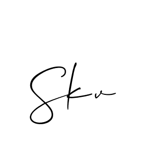 How to Draw Skv signature style? Allison_Script is a latest design signature styles for name Skv. Skv signature style 2 images and pictures png