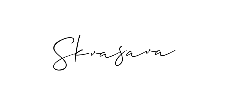 Make a beautiful signature design for name Skvasava. With this signature (Allison_Script) style, you can create a handwritten signature for free. Skvasava signature style 2 images and pictures png