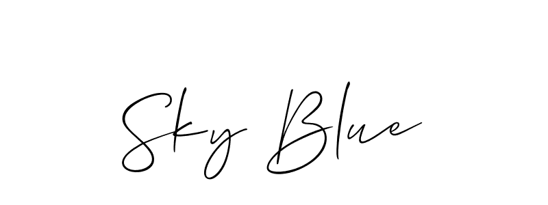 How to make Sky Blue name signature. Use Allison_Script style for creating short signs online. This is the latest handwritten sign. Sky Blue signature style 2 images and pictures png