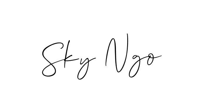 This is the best signature style for the Sky Ngo name. Also you like these signature font (Allison_Script). Mix name signature. Sky Ngo signature style 2 images and pictures png