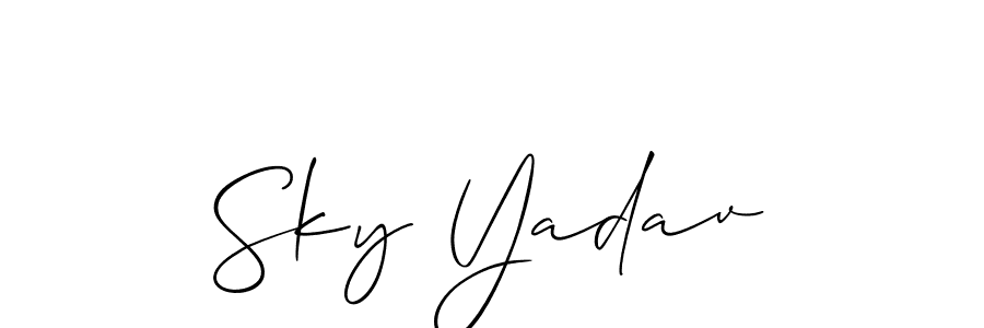 Sky Yadav stylish signature style. Best Handwritten Sign (Allison_Script) for my name. Handwritten Signature Collection Ideas for my name Sky Yadav. Sky Yadav signature style 2 images and pictures png