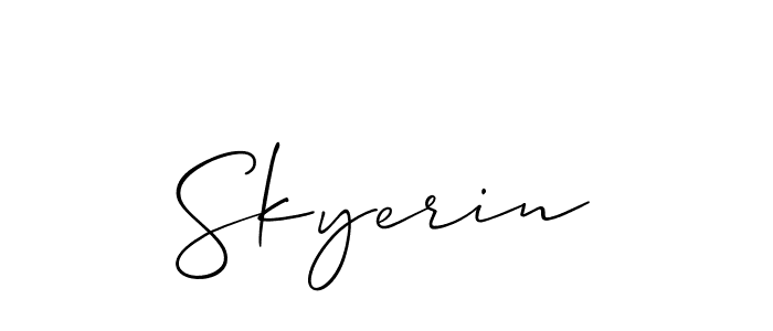 Best and Professional Signature Style for Skyerin. Allison_Script Best Signature Style Collection. Skyerin signature style 2 images and pictures png