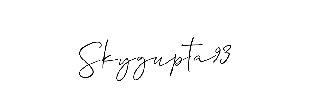 The best way (Allison_Script) to make a short signature is to pick only two or three words in your name. The name Skygupta93 include a total of six letters. For converting this name. Skygupta93 signature style 2 images and pictures png