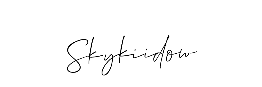 How to make Skykiidow name signature. Use Allison_Script style for creating short signs online. This is the latest handwritten sign. Skykiidow signature style 2 images and pictures png