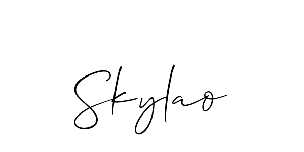 Design your own signature with our free online signature maker. With this signature software, you can create a handwritten (Allison_Script) signature for name Skylao. Skylao signature style 2 images and pictures png