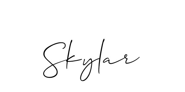 How to make Skylar signature? Allison_Script is a professional autograph style. Create handwritten signature for Skylar name. Skylar signature style 2 images and pictures png