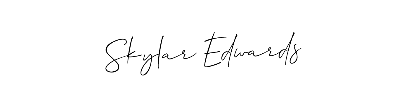 How to make Skylar Edwards signature? Allison_Script is a professional autograph style. Create handwritten signature for Skylar Edwards name. Skylar Edwards signature style 2 images and pictures png