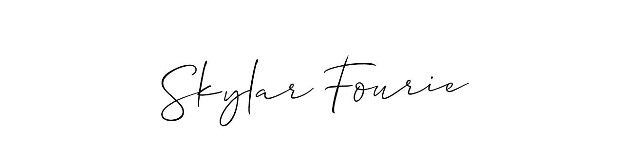 Make a beautiful signature design for name Skylar Fourie. With this signature (Allison_Script) style, you can create a handwritten signature for free. Skylar Fourie signature style 2 images and pictures png