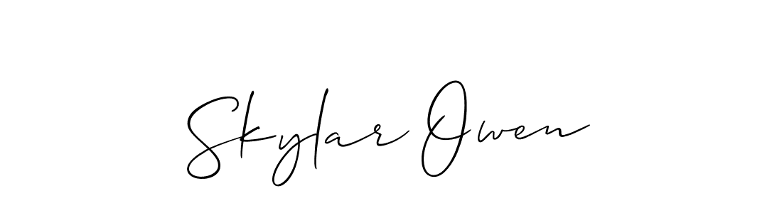 Also You can easily find your signature by using the search form. We will create Skylar Owen name handwritten signature images for you free of cost using Allison_Script sign style. Skylar Owen signature style 2 images and pictures png