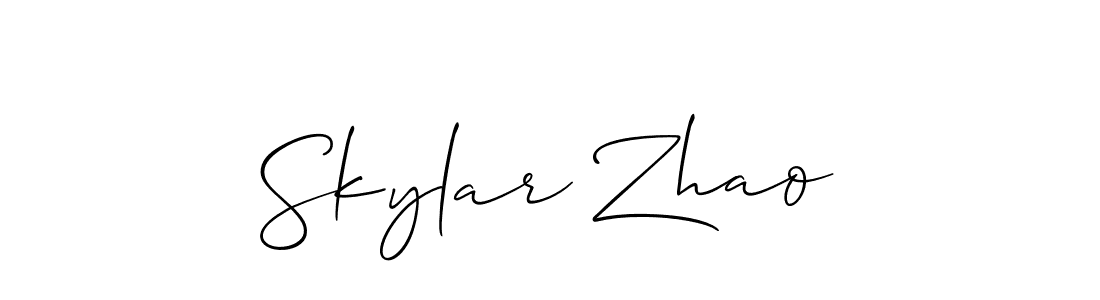This is the best signature style for the Skylar Zhao name. Also you like these signature font (Allison_Script). Mix name signature. Skylar Zhao signature style 2 images and pictures png