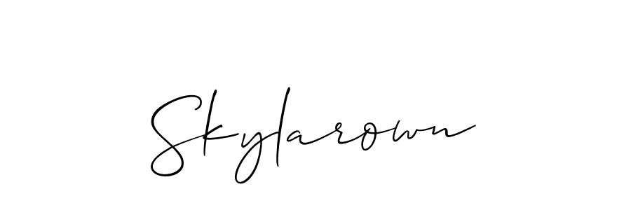 Also we have Skylarown name is the best signature style. Create professional handwritten signature collection using Allison_Script autograph style. Skylarown signature style 2 images and pictures png